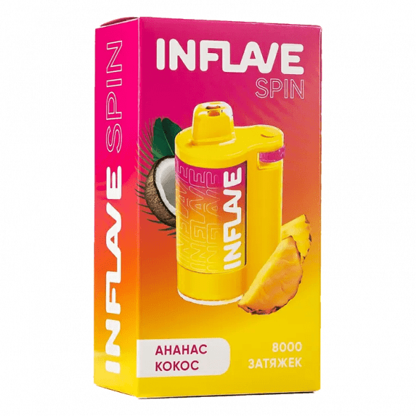INFLAVE SPIN - Ананас Кокос (8000 затяжек) купить в Тюмени