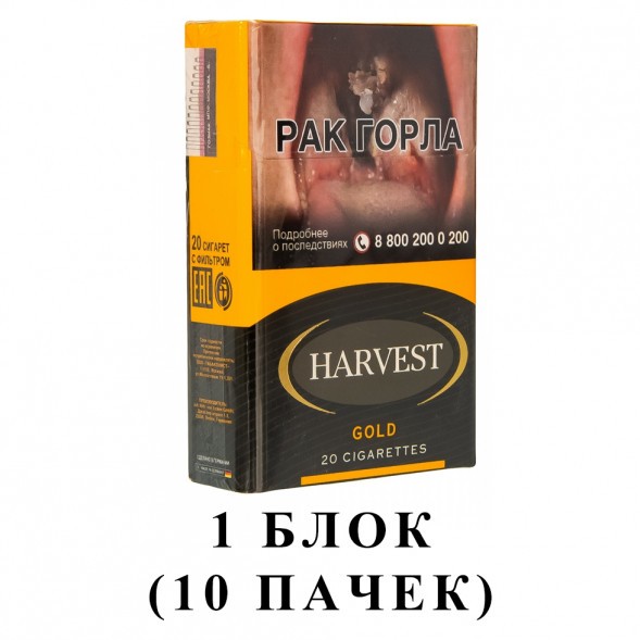 Сигареты Harvest - Gold King Size (блок 10 пачек) купить в Тюмени