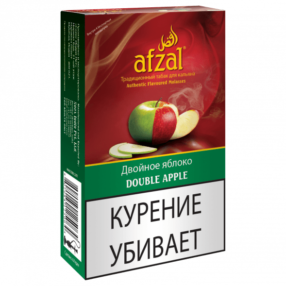 Табак Afzal - Double Apple (Двойное Яблоко, 40 грамм) купить в Тюмени