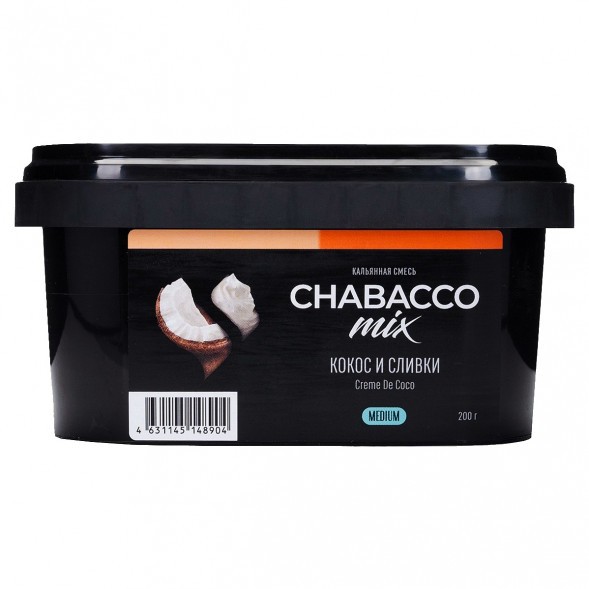 Смесь Chabacco MIX MEDIUM - Creme de Coco (Кокос и Сливки, 200 грамм) купить в Тюмени