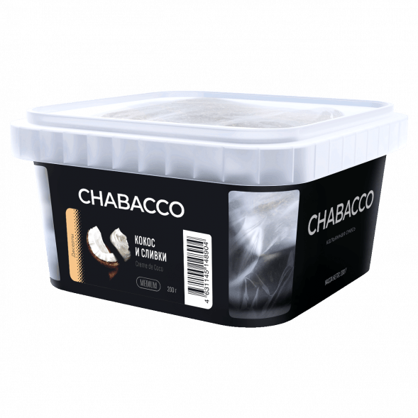Смесь Chabacco MIX MEDIUM - Creme de Coco (Кокос и Сливки, 200 грамм) купить в Тюмени