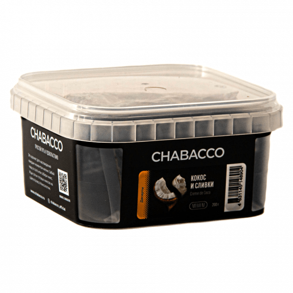 Смесь Chabacco MIX MEDIUM - Creme de Coco (Кокос и Сливки, 200 грамм) купить в Тюмени