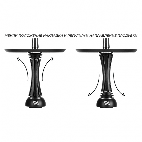 Кальян Alpha Hookah - Model X REVERSE Black Matte (без колбы) купить в Тюмени