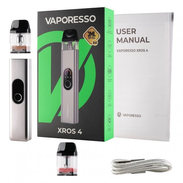 Электронная сигарета Vaporesso XROS 4 - Silver (Серебряная) купить в Тюмени