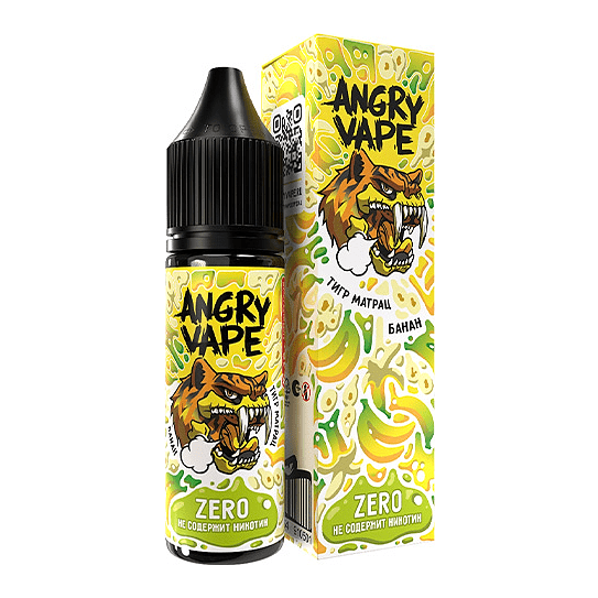 Жидкость Angry Vape Zero - Тигр Матрац (Банан, 30 мл, без никотина) купить в Тюмени