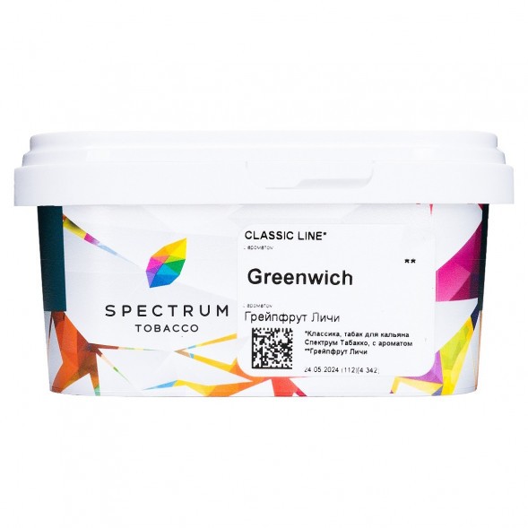 Табак Spectrum - Greenwich (Грейпфрут Личи, 200 грамм) купить в Тюмени