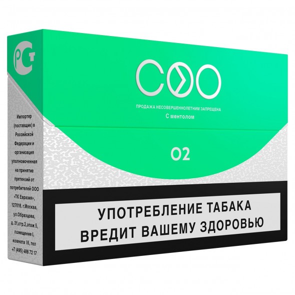 Стики COO - GREEN (Ментол, 10 пачек) купить в Тюмени