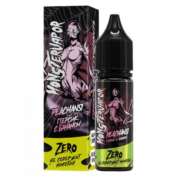 Жидкость Monsterwapor Zero - Peachansi (Персик с Бананом, 30 мл, без никотина) купить в Тюмени