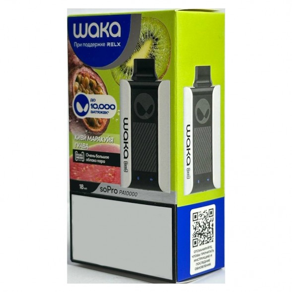 WAKA - Киви Маракуйя Гуава (10000 затяжек) купить в Тюмени