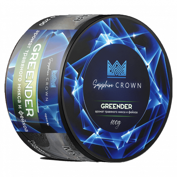 Табак Sapphire Crown - Greender (Травяной Микс и Фейхоа, 100 грамм) купить в Тюмени