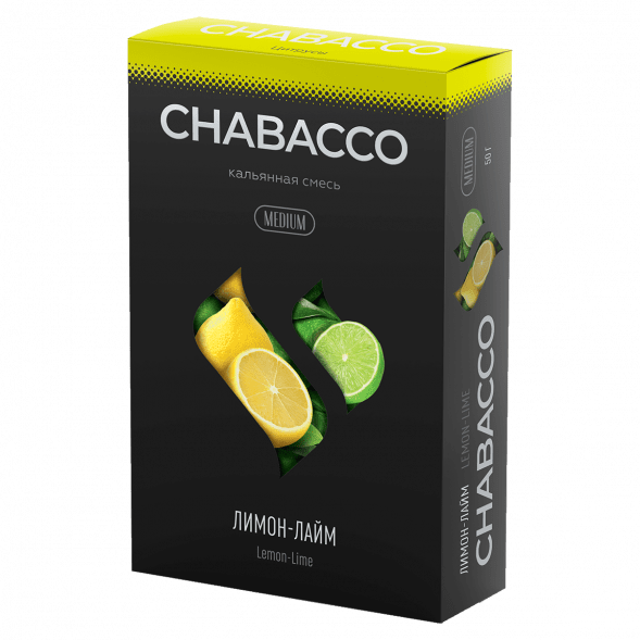 Смесь Chabacco MEDIUM - Lemon-Lime (Лимон - Лайм, 50 грамм) купить в Тюмени