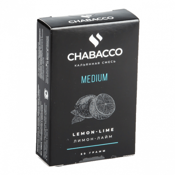 Смесь Chabacco MEDIUM - Lemon-Lime (Лимон - Лайм, 50 грамм) купить в Тюмени