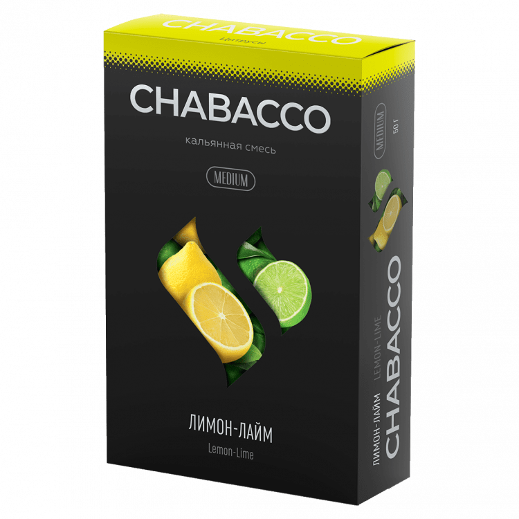 Смесь Chabacco MEDIUM - Lemon-Lime (Лимон - Лайм, 50 грамм) купить в Тюмени