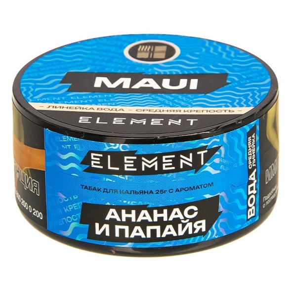 Табак Element Вода - Maui NEW (Ананас и Папайя, 25 грамм) купить в Тюмени