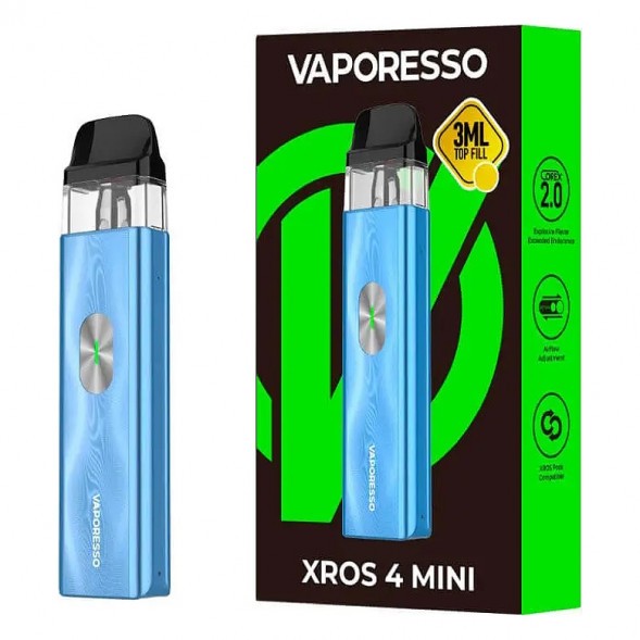 Электронная сигарета Vaporesso XROS 4 Mini - Ice Blue (Синий Лёд) купить в Тюмени