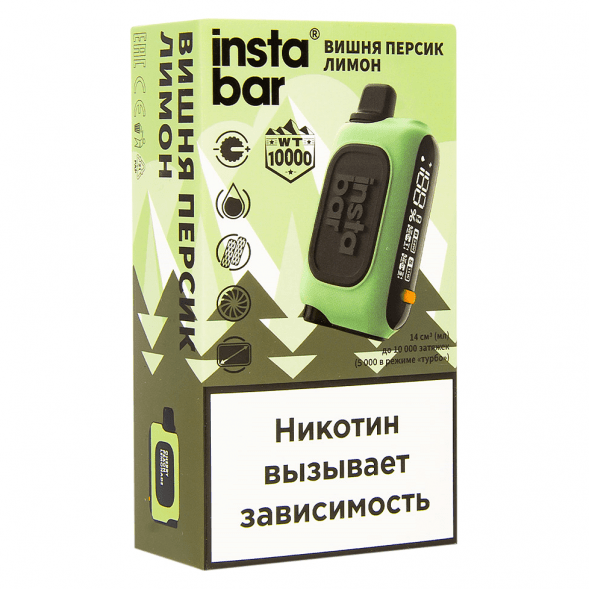 PLONQ INSTABAR WT - Вишня Персик Лимон (Cherry Peach Lemon, 10000 затяжек) купить в Тюмени
