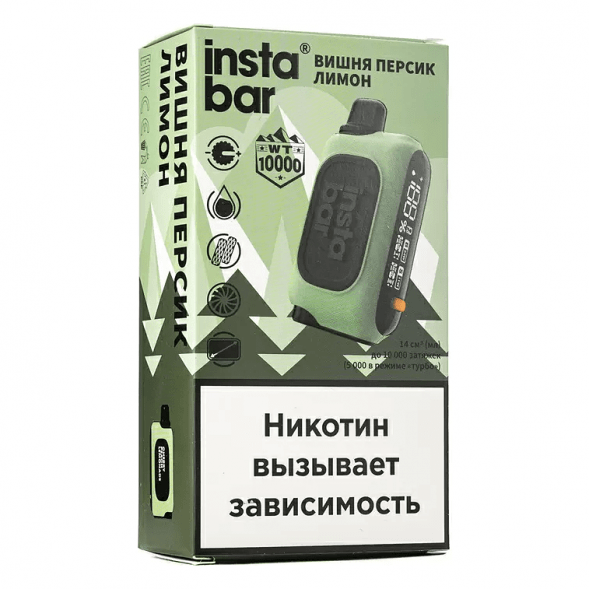 PLONQ INSTABAR WT - Вишня Персик Лимон (Cherry Peach Lemon, 10000 затяжек) купить в Тюмени