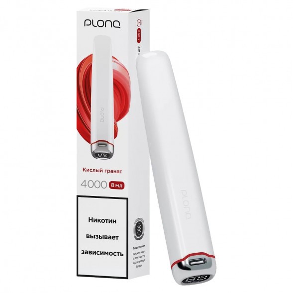 PLONQ PLUS PRO - Кислый Гранат (Sour Pomegranate, 4000 затяжек) купить в Тюмени