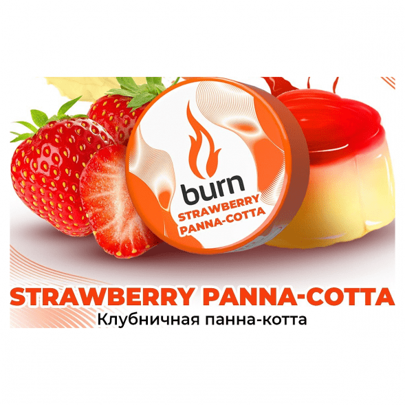 Табак Burn - Strawberry Panna-Cotta (Клубничная Панна-котта, 25 грамм) купить в Тюмени