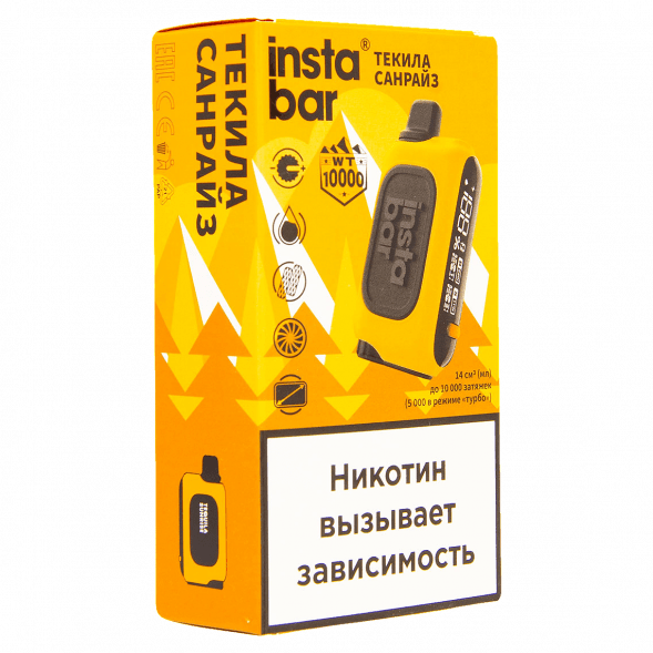 PLONQ INSTABAR WT - Текила Cанрайз (Tequila Sunrise, 10000 затяжек) купить в Тюмени