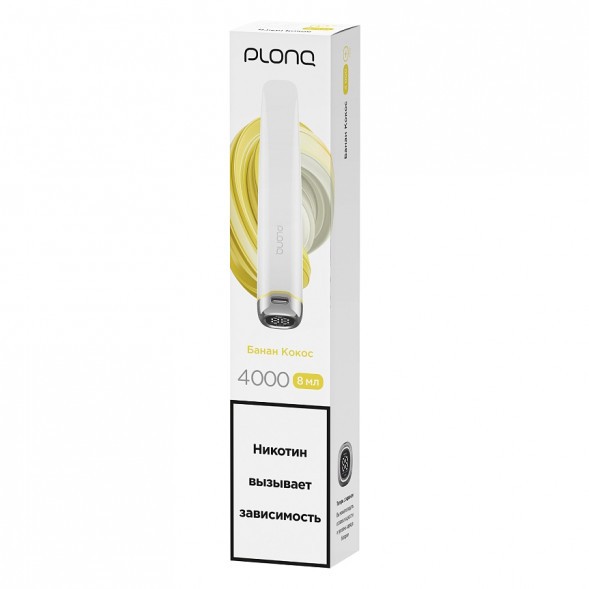 PLONQ PLUS PRO - Банан Кокос (Banana Coconut, 4000 затяжек) купить в Тюмени