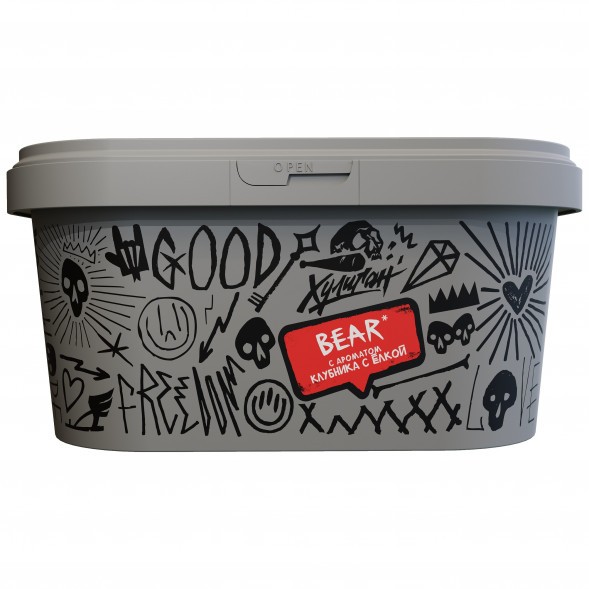 Табак Хулиган - BEAR (Клубника с Ёлкой, 200 грамм) купить в Тюмени