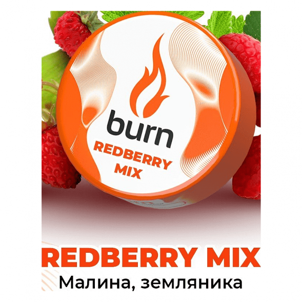 Табак Burn - Redberry Mix (Малина и Земляника, 25 грамм) купить в Тюмени