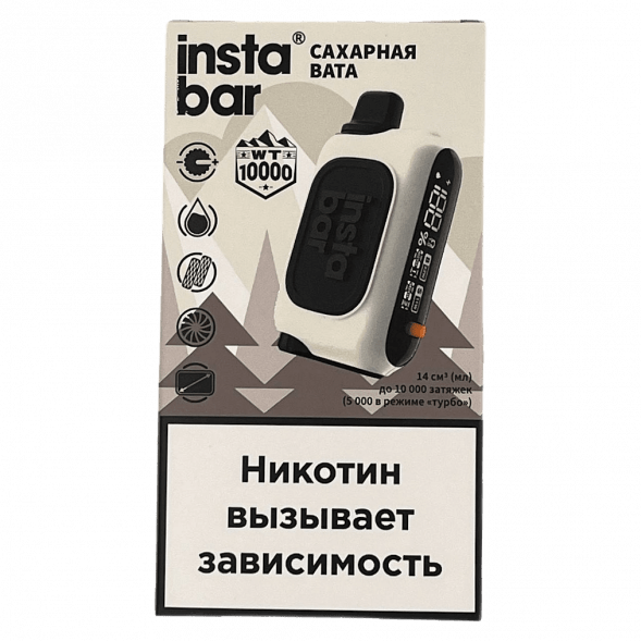 PLONQ INSTABAR WT - Сахарная Вата (Blue Cotton Candy, 10000 затяжек) купить в Тюмени