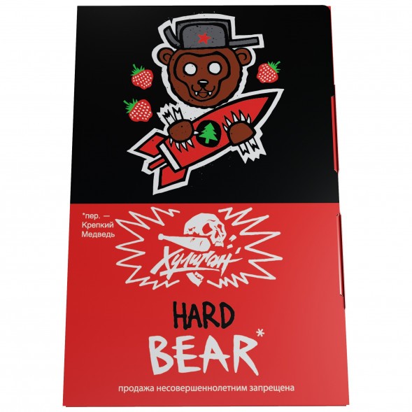 Табак Хулиган Hard - BEAR (Клубника с Ёлкой, 25 грамм) купить в Тюмени