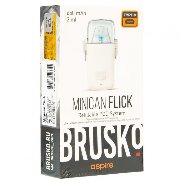 Электронная сигарета Brusko - Minican Flick (Белый) купить в Тюмени