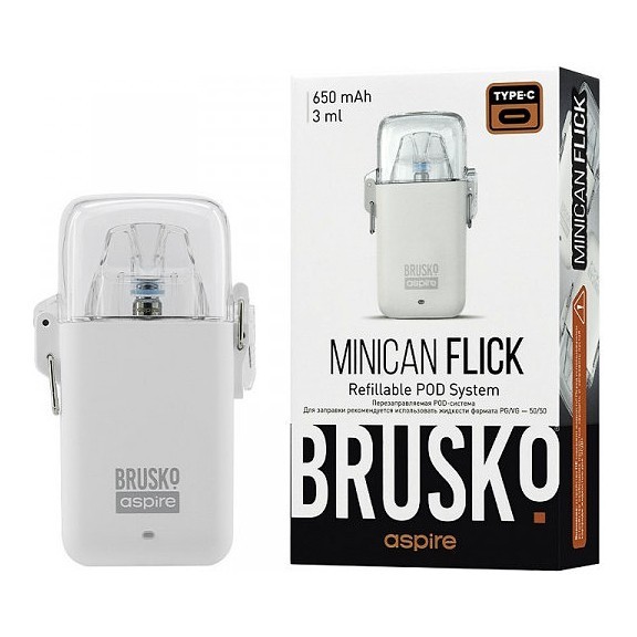 Электронная сигарета Brusko - Minican Flick (Белый) купить в Тюмени