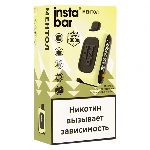 PLONQ INSTABAR WT - Ментол (Chill Menthol, 10000 затяжек) купить в Тюмени