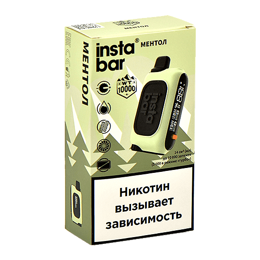 PLONQ INSTABAR WT - Ментол (Chill Menthol, 10000 затяжек) купить в Тюмени
