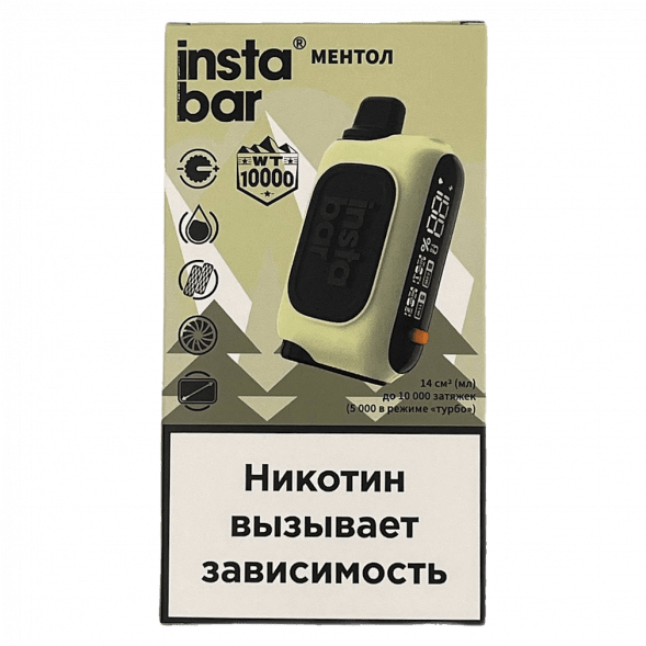 PLONQ INSTABAR WT - Ментол (Chill Menthol, 10000 затяжек) купить в Тюмени