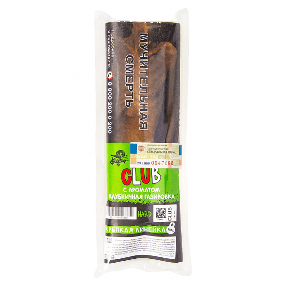 Табак Хулиган Hard - CLUB (Клубничная Газировка, 200 грамм) купить в Тюмени