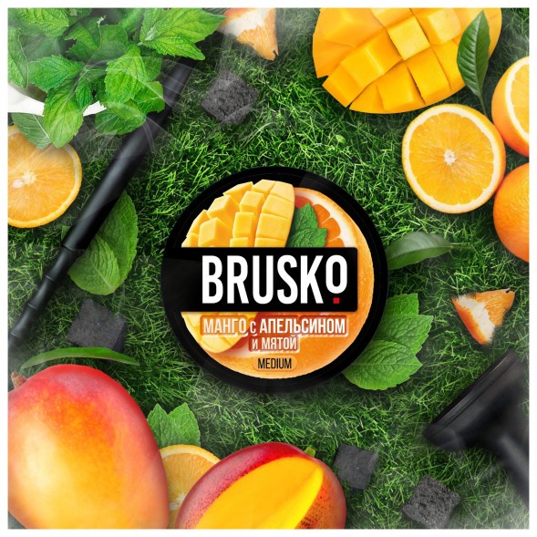Смесь Brusko Medium - Манго с Апельсином и Мятой (50 грамм) купить в Тюмени
