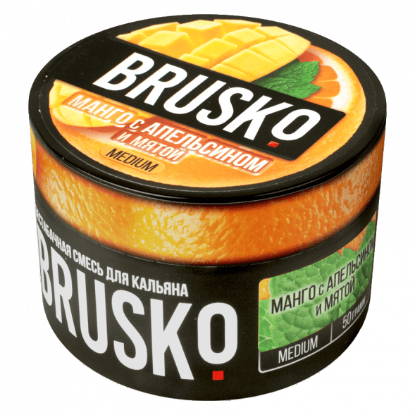 Смесь Brusko Medium - Манго с Апельсином и Мятой (50 грамм) купить в Тюмени