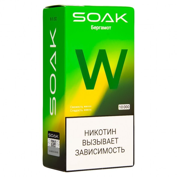 SOAK W - Бергамот (10000 затяжек) купить в Тюмени