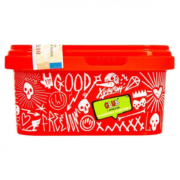 Табак Хулиган - CLUB (Клубничная Газировка, 200 грамм) купить в Тюмени