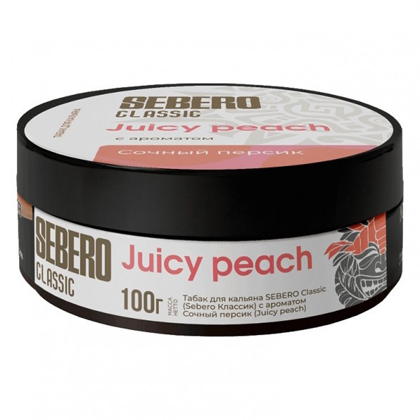 Табак Sebero - Juicy Peach (Сочный Персик, 100 грамм) купить в Тюмени
